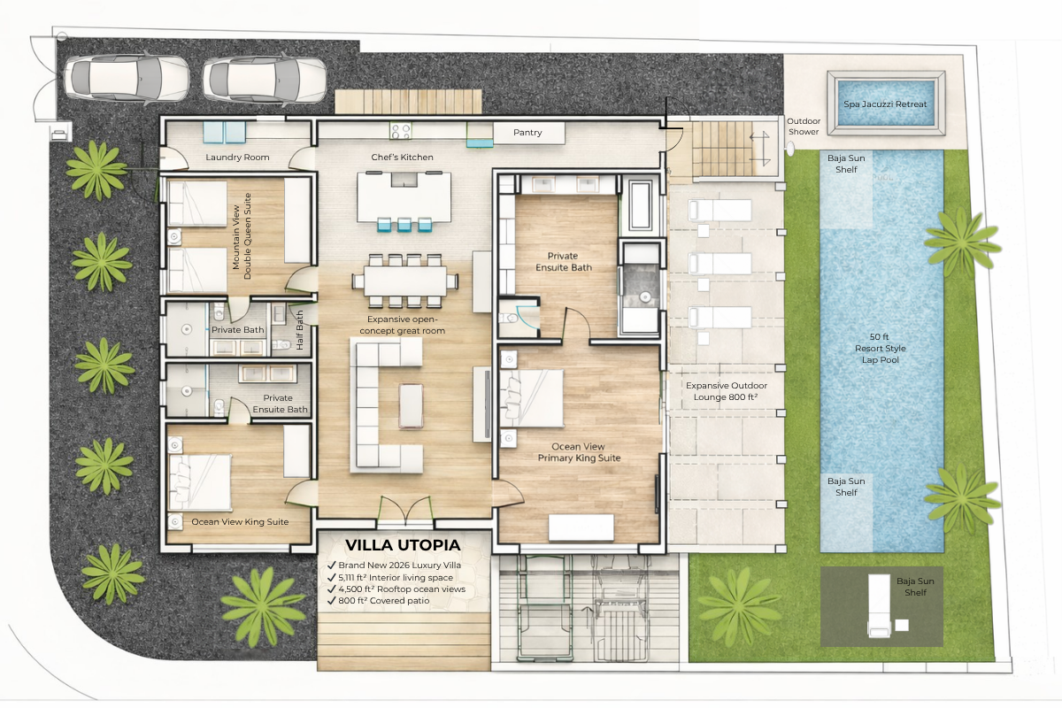 Villa Utopia main estate floor plan
