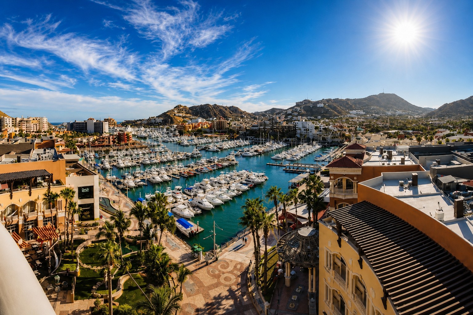 Cabo San Lucas marina filled with yachts