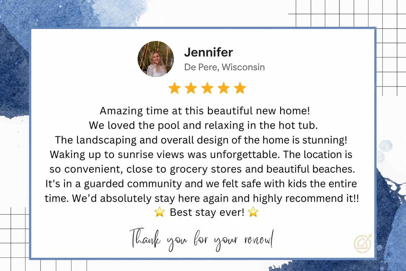 Five-star guest review for Villa Utopia