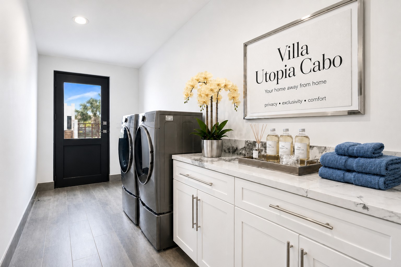 Private laundry suite with LG washer and dryer