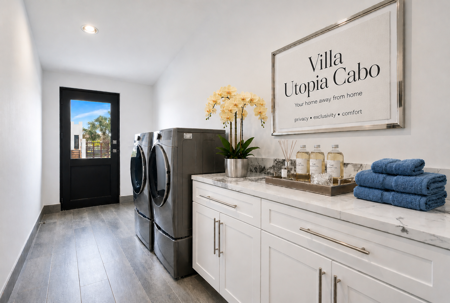 Private laundry suite with LG washer and dryer
